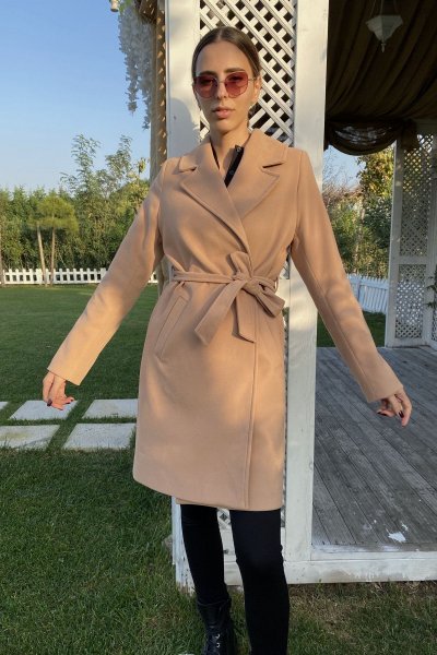 Kadın Erkek Yaka Kısa Kaşe Kaban