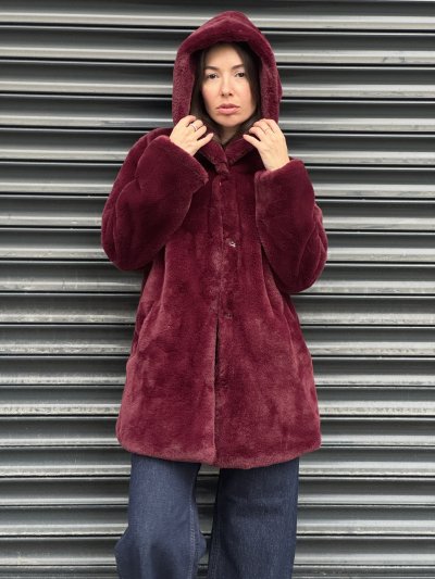 Kapşonlu Kürk Mont