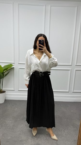 Omzu Düşük Oversize Gömlek