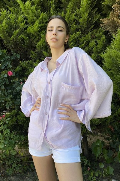 Omzu Düşük Oversize Gömlek