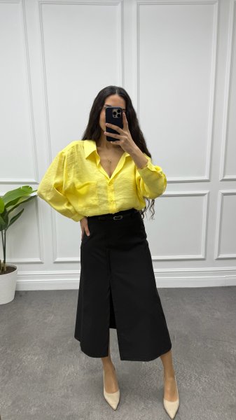 Omzu Düşük Oversize Gömlek