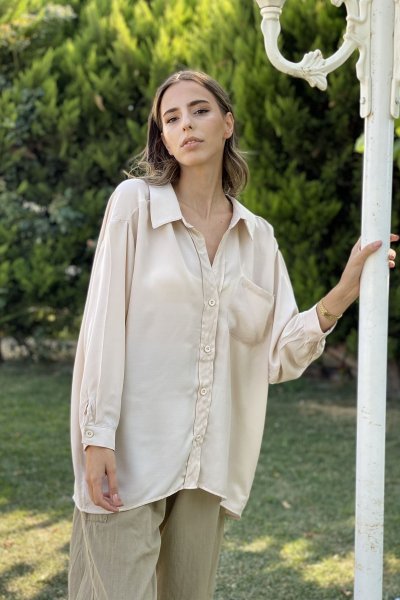 Omzu Düşük Oversize Gömlek