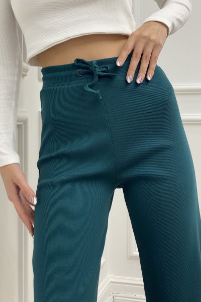 Fitilli Bol Paça Kaşkorse Kadın Pantolon