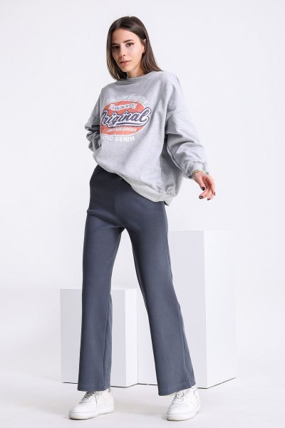 Fitilli Bol Paça Kaşkorse Kadın Pantolon