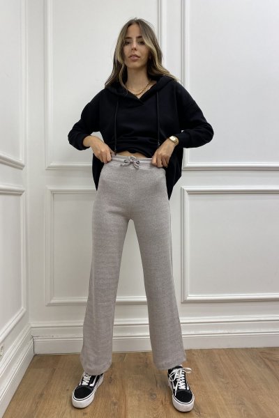 Fitilli Bol Paça Kaşkorse Kadın Pantolon