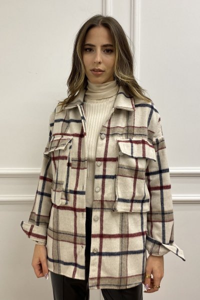 Oduncu Cep Detaylı Ekose Ceket Gömlek