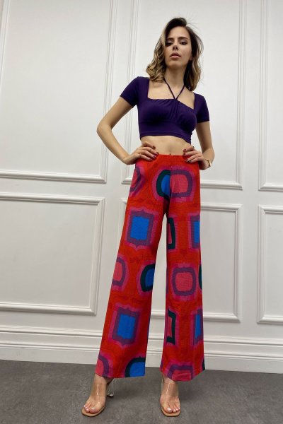 Bol Paça Dokulu Pantolon