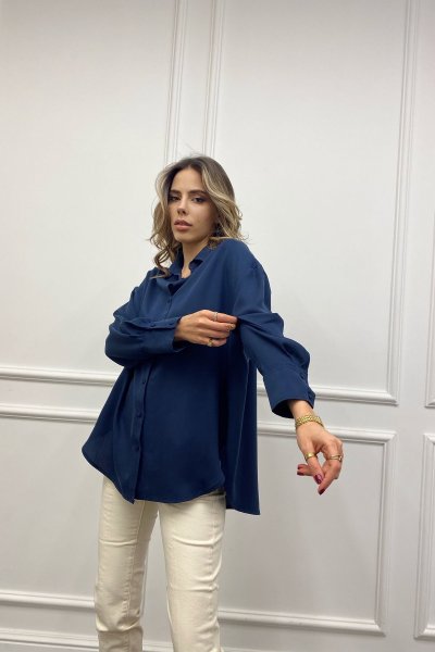 Oversize Tensel Gömlek