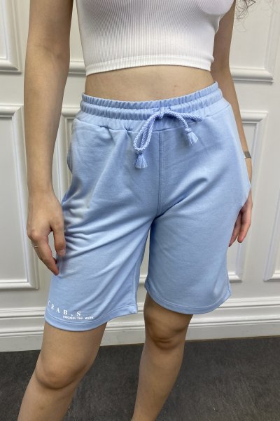 Yazılı Penye Şort