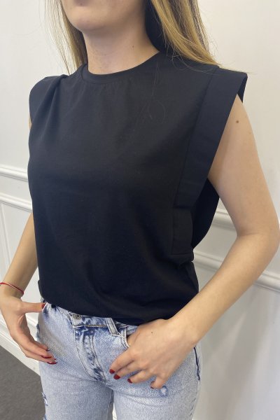 Dikiş Detaylı Penye Bluz