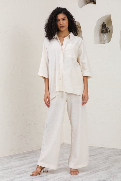 Gömlekli Keten Takım