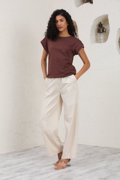 Keten Palazzo Pantolon