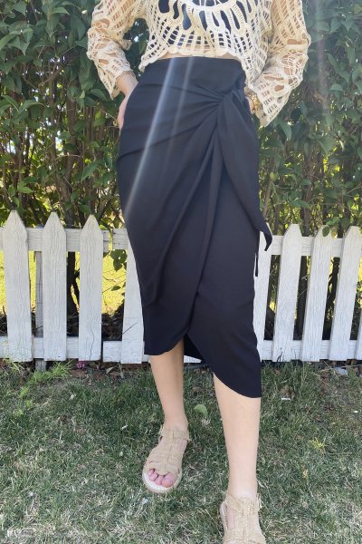 Kruvaze Bağlamalı Etek