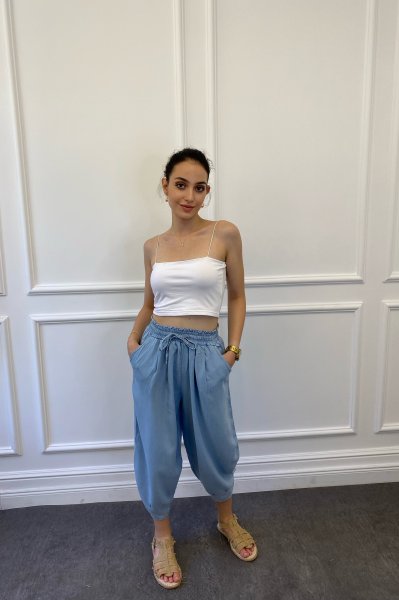 Tensel Şalvar Pantolon