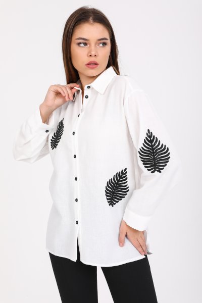 Boncuk İşlemeli Gömlek