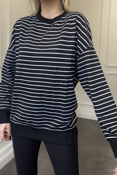Çizgili Sweatshirt