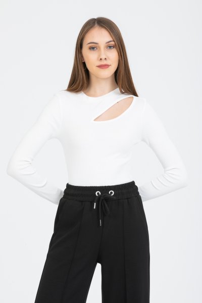 Bol Paça Kuş Gözlü Pantolon