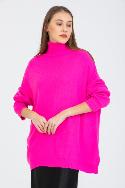 Balıkçı Yaka Oversize Kazak