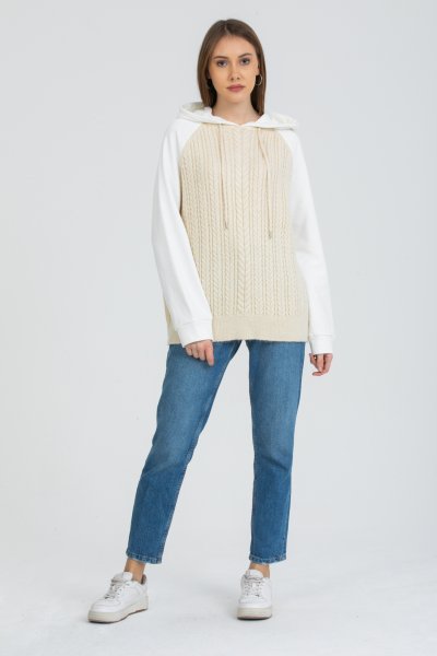 Saç Örgülü Sweatshirt