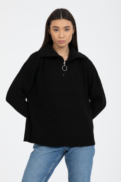 Fermuarlı Fitilli Kazak