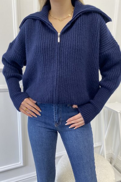 Kalın Fermuarlı Selanik Hırka