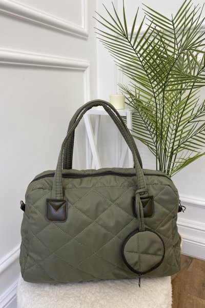 Kapitone Desen Omuz Çantası