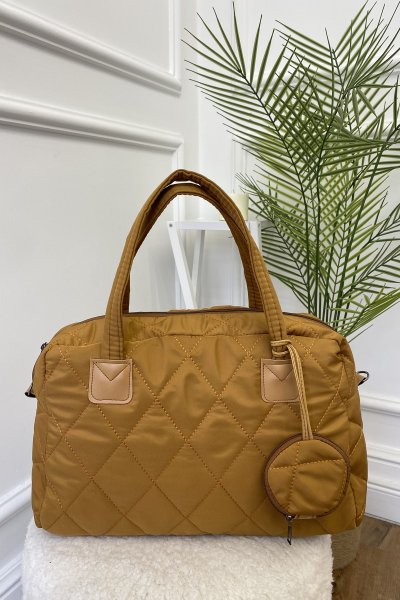 Kapitone Desen Omuz Çantası