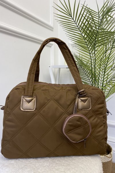 Kapitone Desen Omuz Çantası