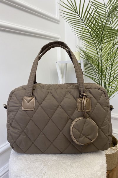 Kapitone Desen Omuz Çantası