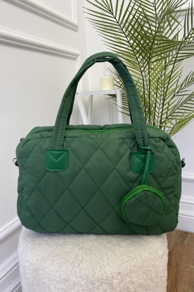 Kapitone Desen Omuz Çantası