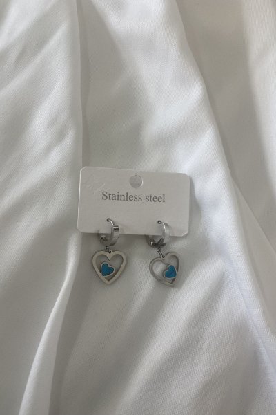 Kalp Mavi Boncuklu Küoe