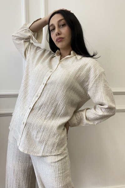 Gömlekli Keten Takım