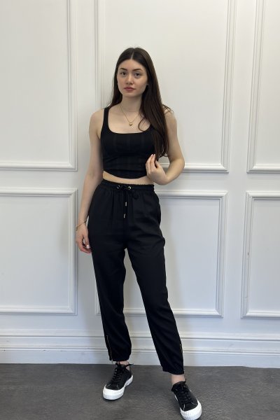 Paça Fermuarlı Jogging Pantolon