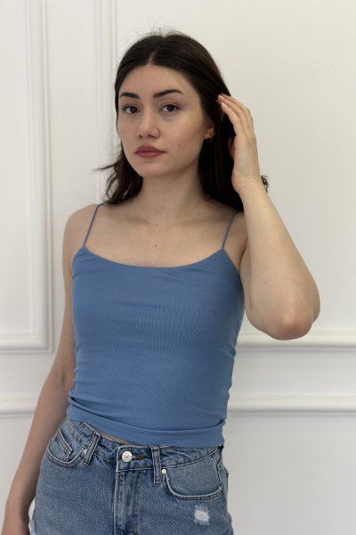 Lastikli Askılı Premium Penye Kadın Atlet