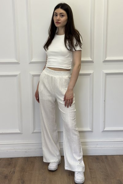 Keten Palazzo Kadın Pantolon