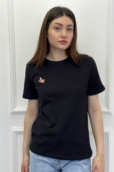 Muadil Nakış Kuş Detay Kadın Tişört