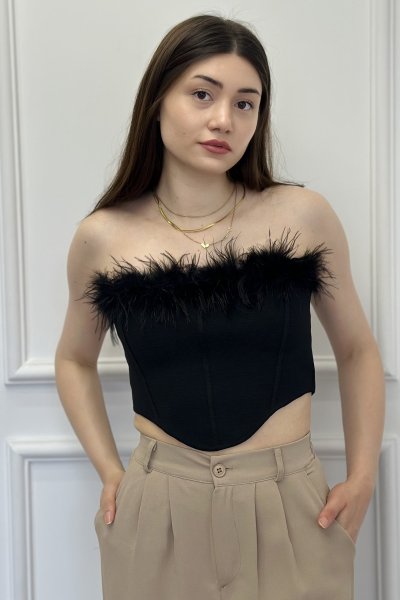 Kadın Otriş Tüylü Triko Top