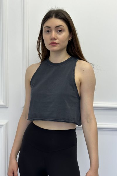 Kadın Yıkamalı Crop Top