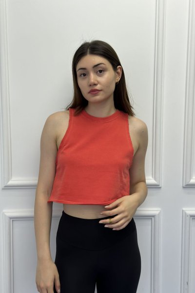 Kadın Yıkamalı Crop Top