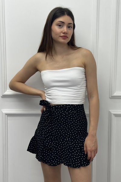 Puantiyeli Kadın Şort Etek