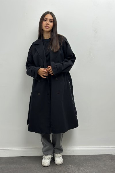 Orjinal Klasik Düğmeli Trençkot