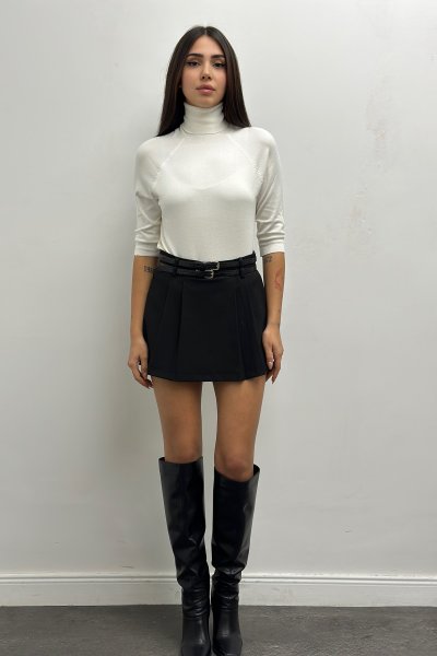 Balıkçı Yaka Yarım Kol Kol Kazak