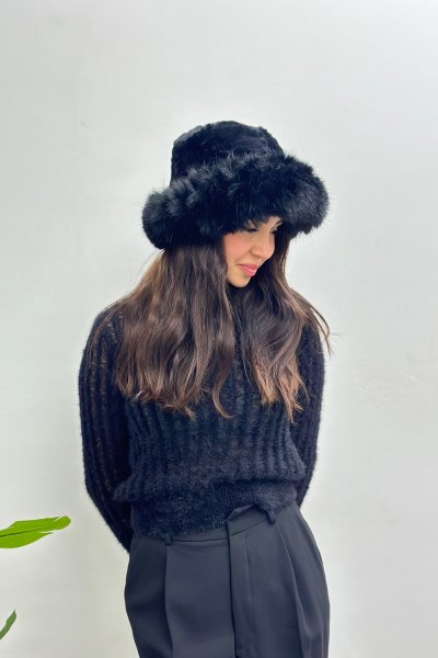 Peluş Kalpak Kadın Şapka