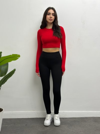 Cep Detaylı Kadın Tayt Pantolon