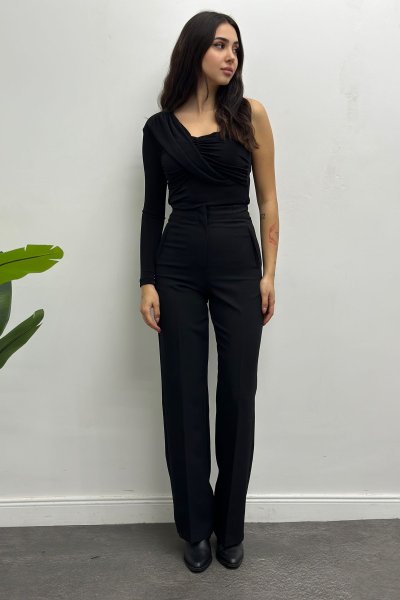 Tek Omuz Kurdele Model Kadın Bluz