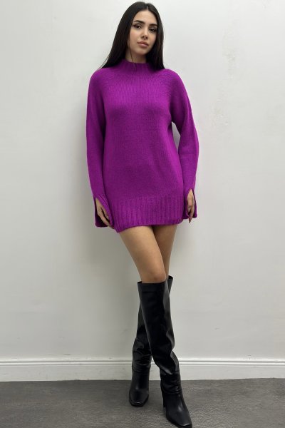 Kolu Yırtmaçlı Kadın Kazak