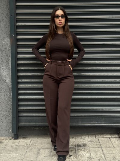 Kadın Bol Paça Kumaş Pantolon