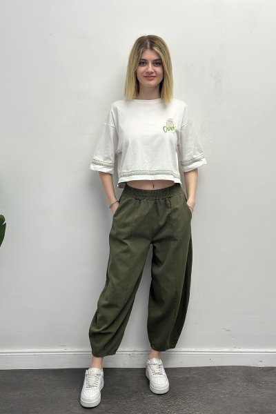 Kadın Çimalı Şalvar Pantolon