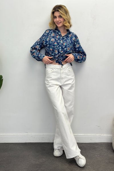 Kadın Çiçek Desenli Gömlek