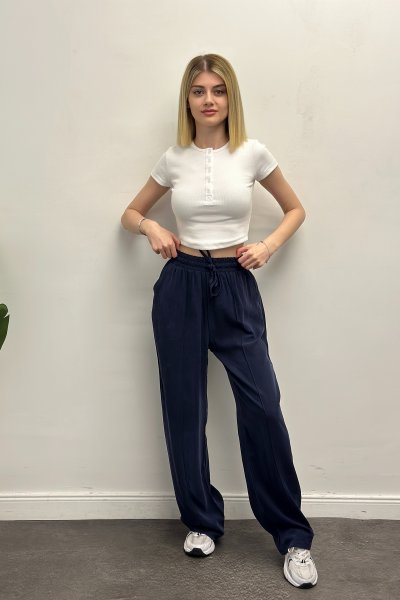 Kadın MD Tensel Kumaş Bağcıklı Pantolon